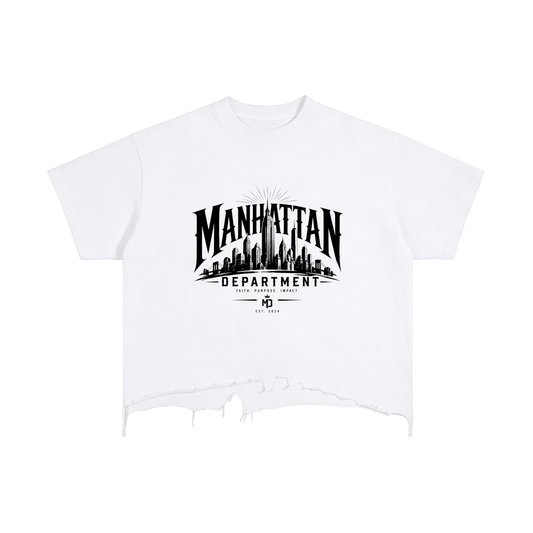 Light Distressed Hem T-Shirt