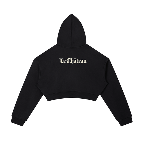 Essential Cropped Zip-Up Hoodie