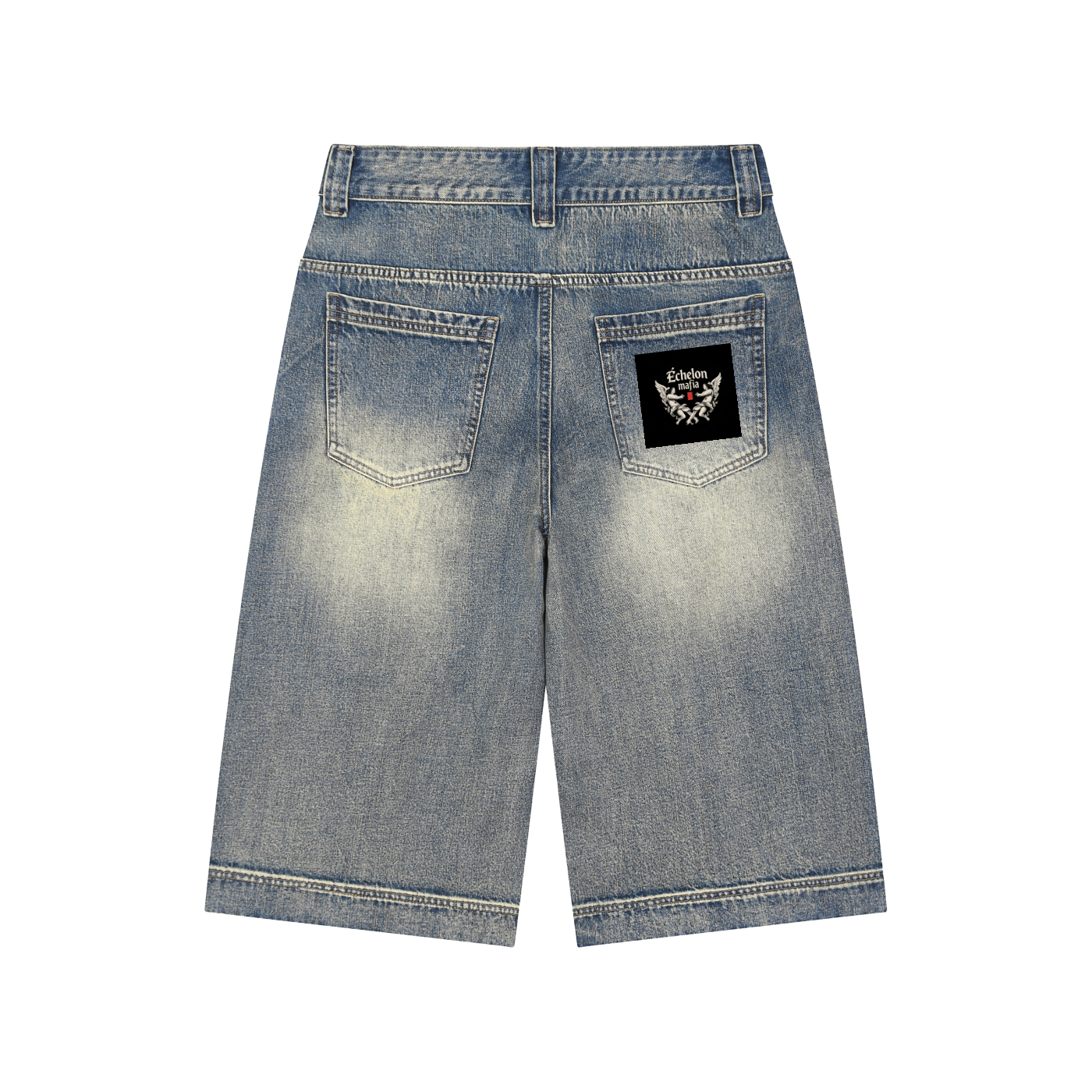 Vintage Wash Baggy Denim Shorts