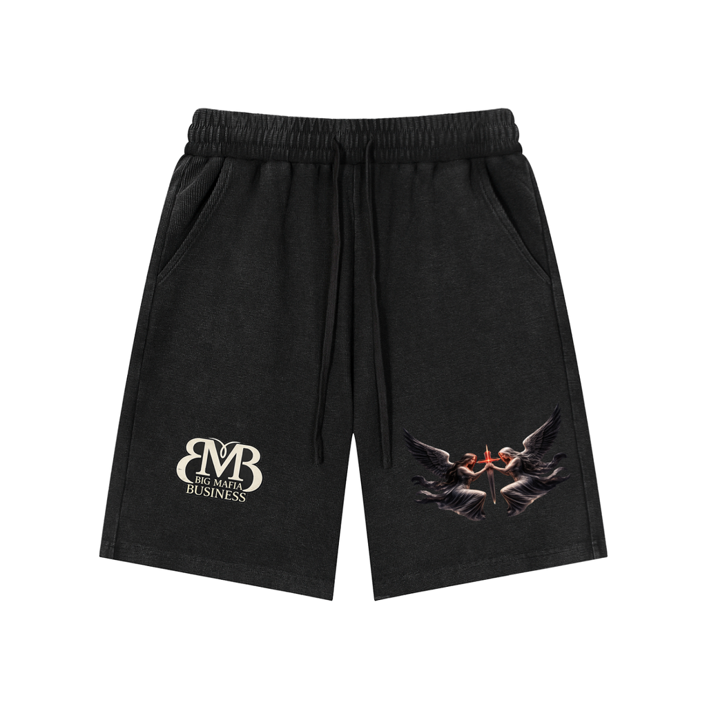 Mineral Wash Waffle Knit Shorts