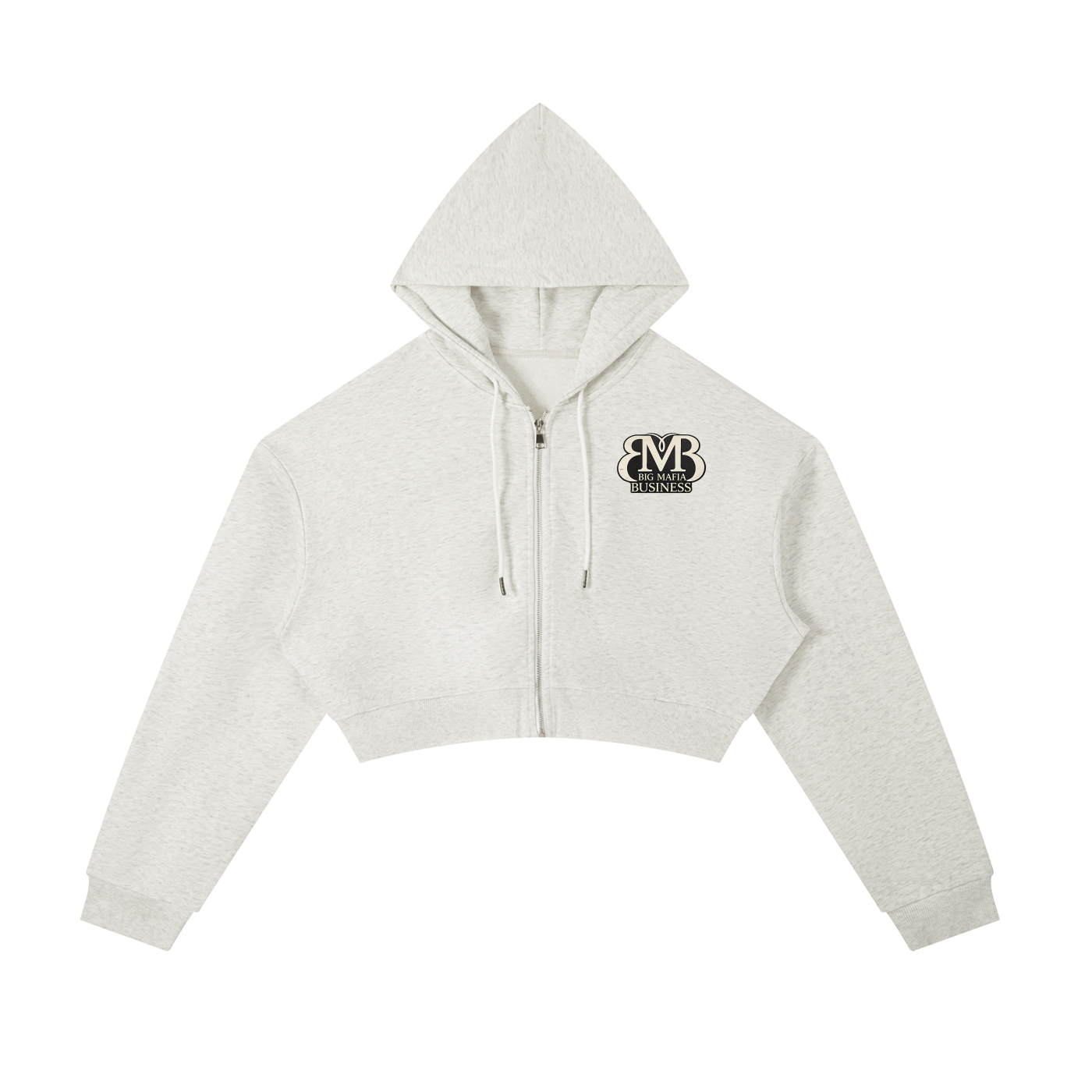 Essential Cropped Zip-Up Hoodie