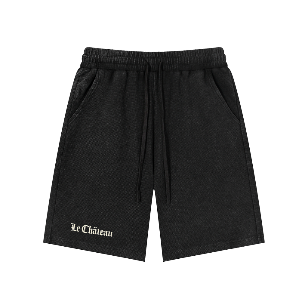 Mineral Wash Waffle Knit Shorts