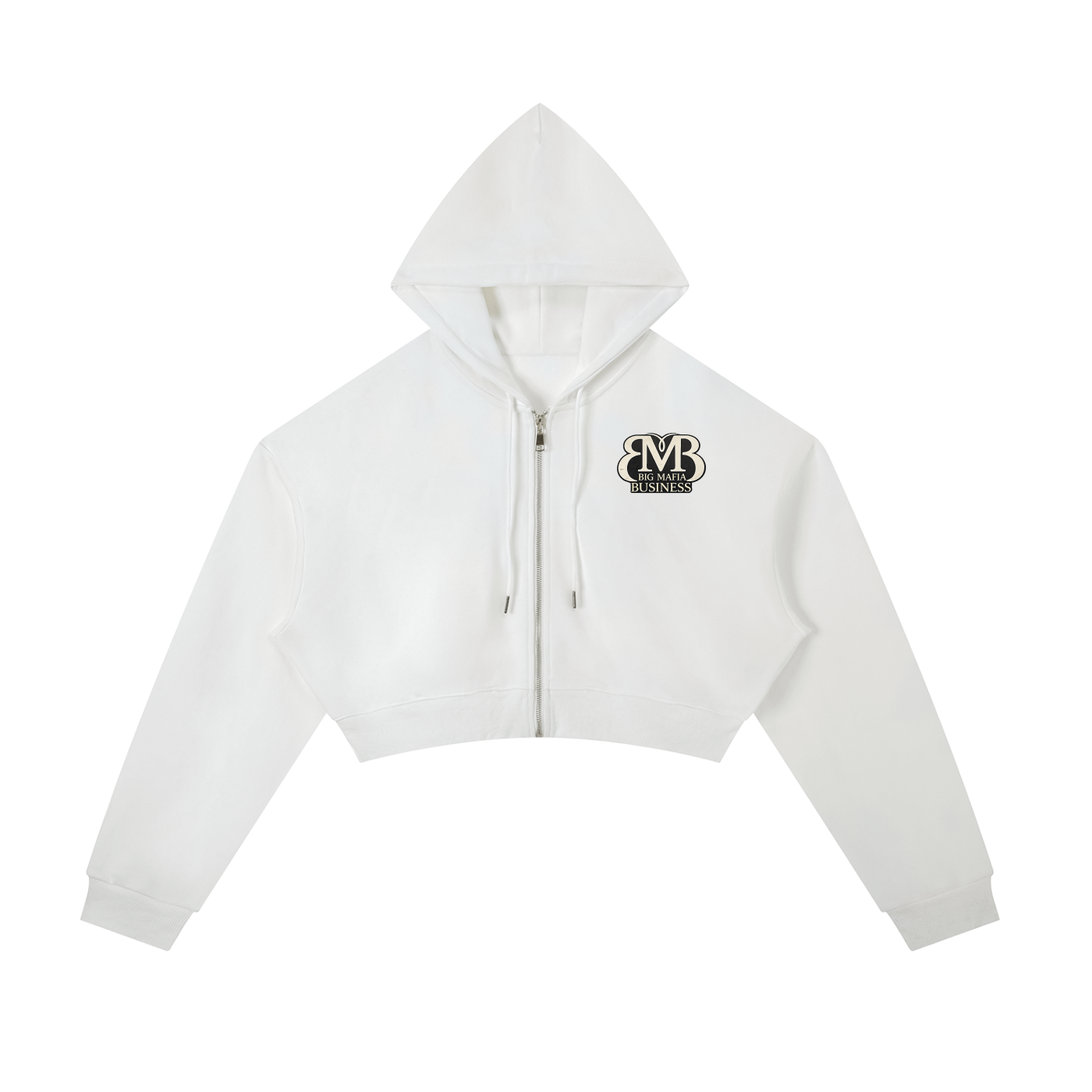 Essential Cropped Zip-Up Hoodie