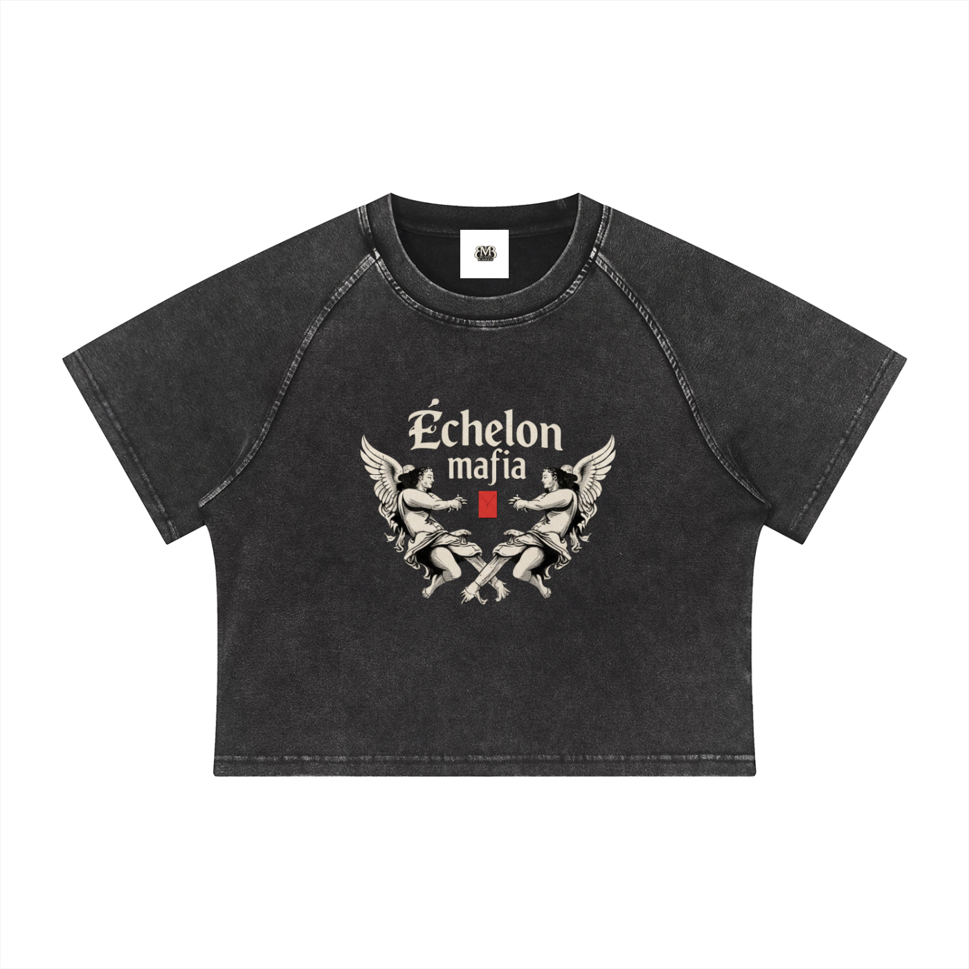 Women's Mineral Wash Raglan Crop T-Shirt