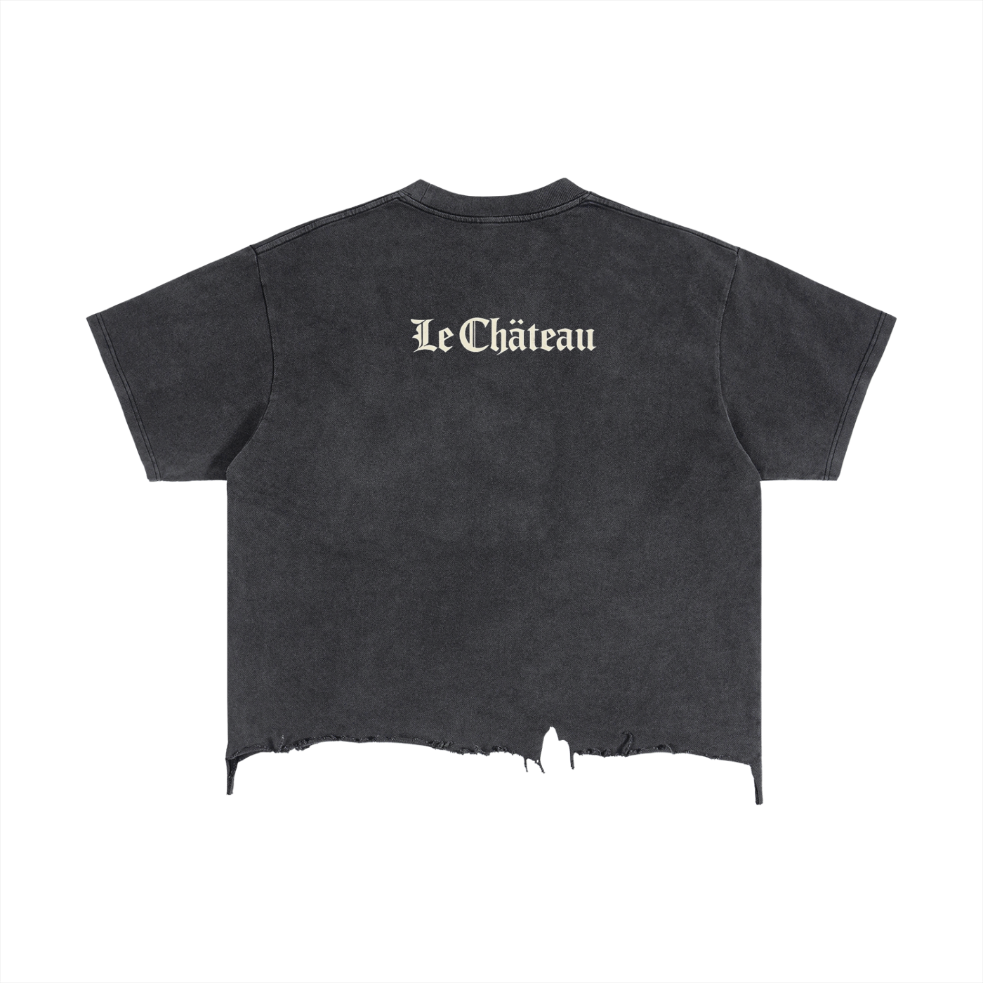 Vintage Wash Boxy Distressed Hem T-Shirt