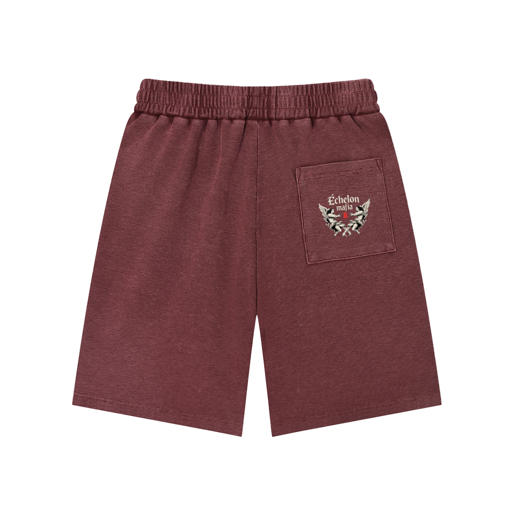 Mineral Wash Waffle Knit Shorts