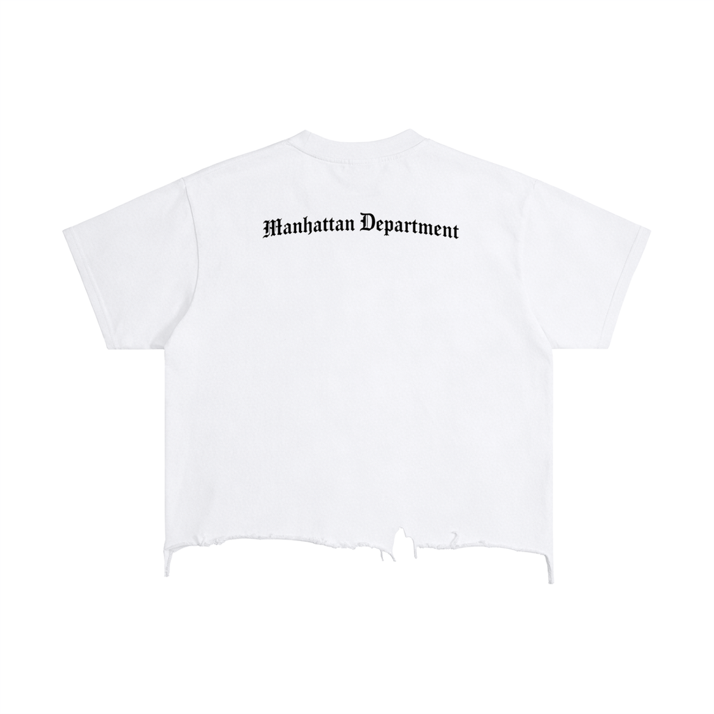 Vintage Wash Boxy Distressed Hem T-Shirt