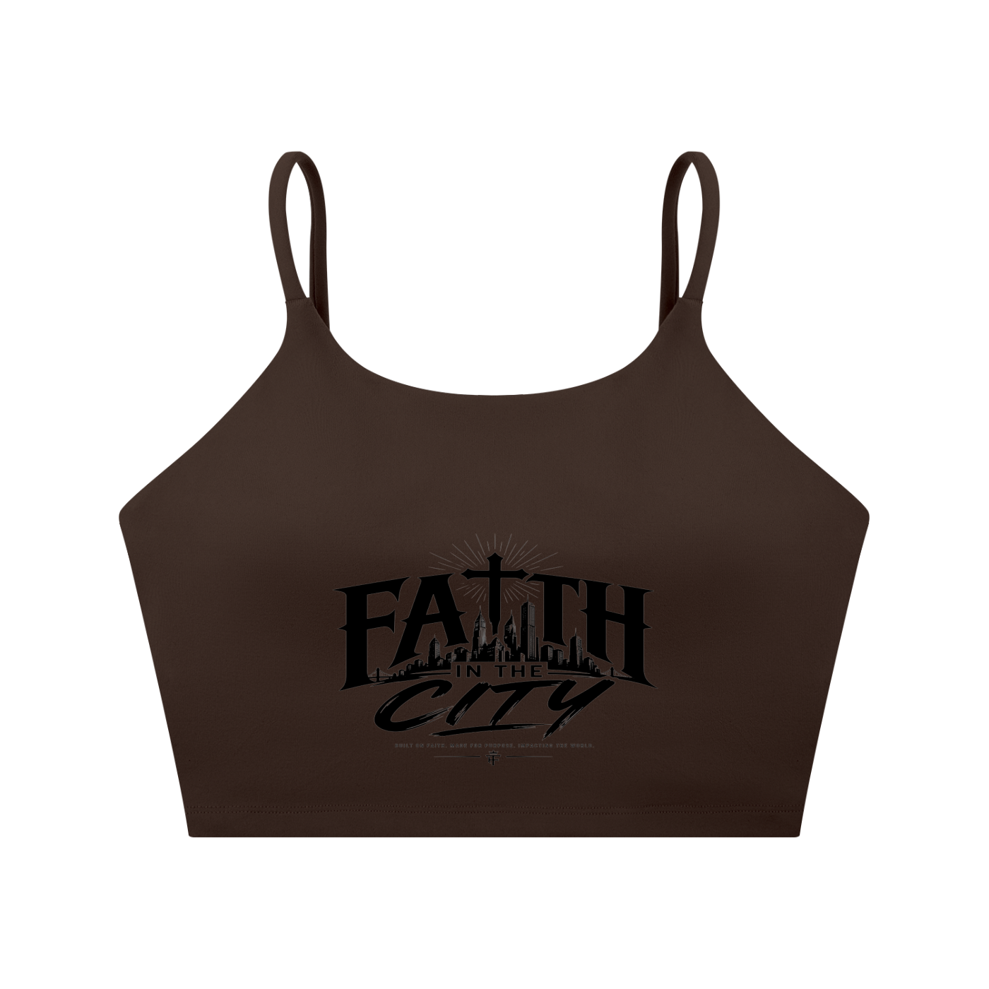 Faith In The City Yoga Sports Bra
