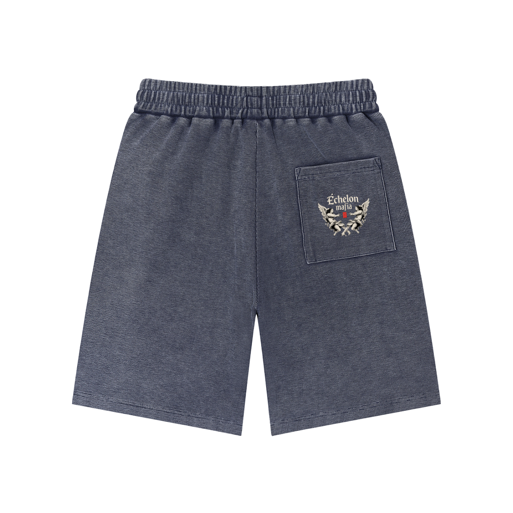 Mineral Wash Waffle Knit Shorts