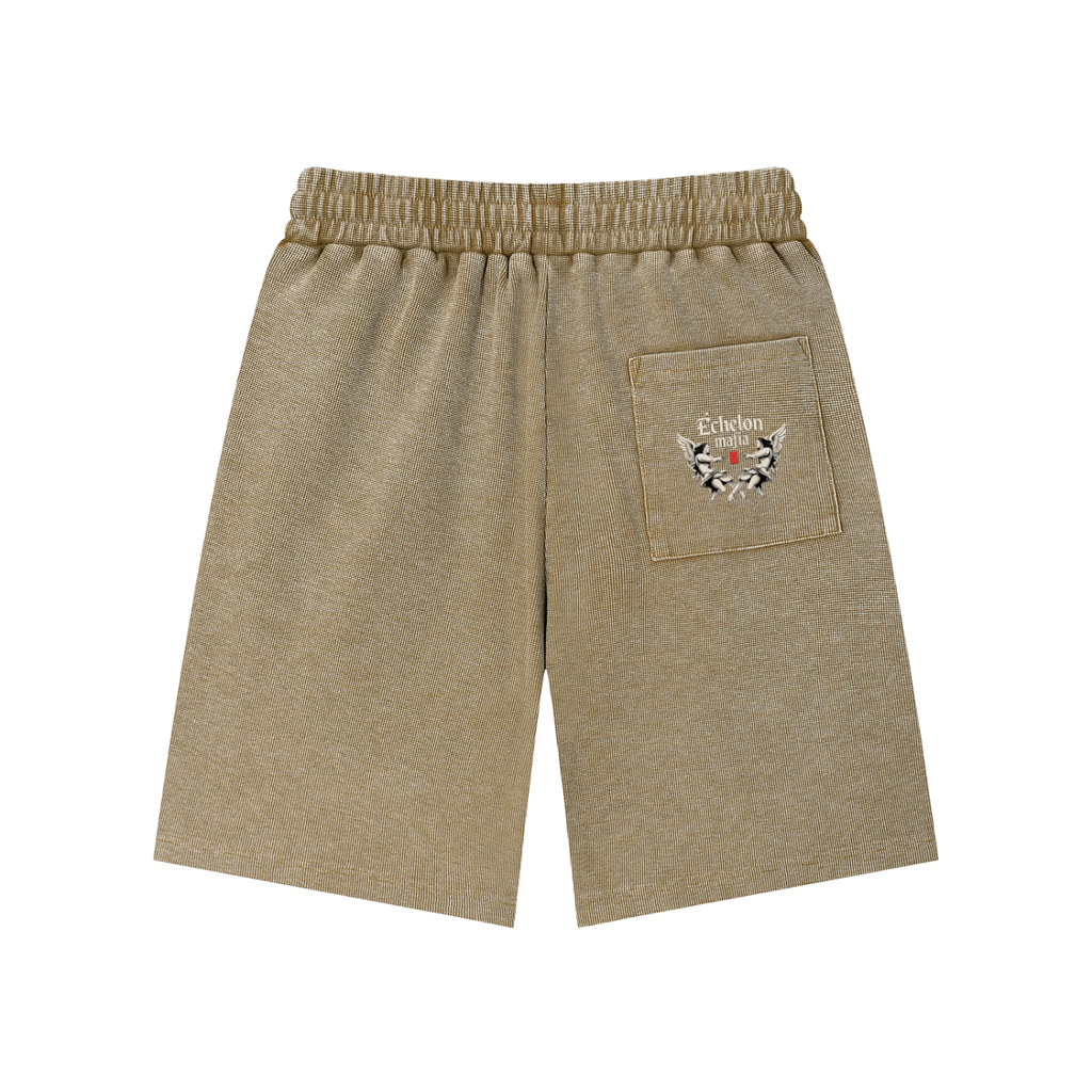 Mineral Wash Waffle Knit Shorts